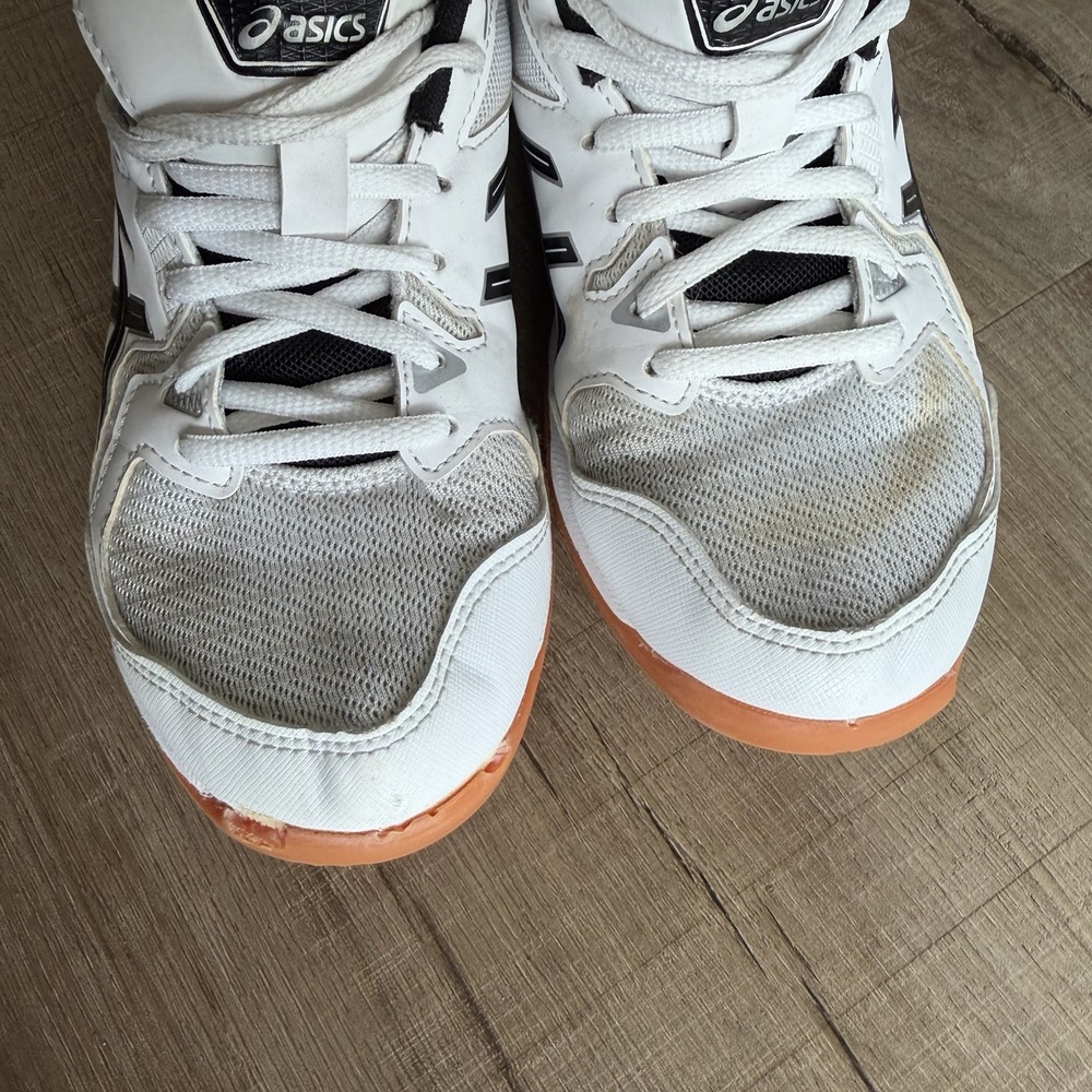 Asics Gel-Rocket 9 White Black Volleyball Shoes 1072A056 Womens 7.5 - Picture 3 of 9